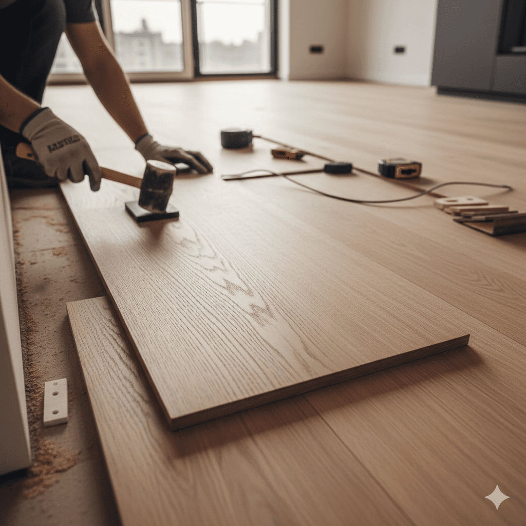 Hardwood flooring installation